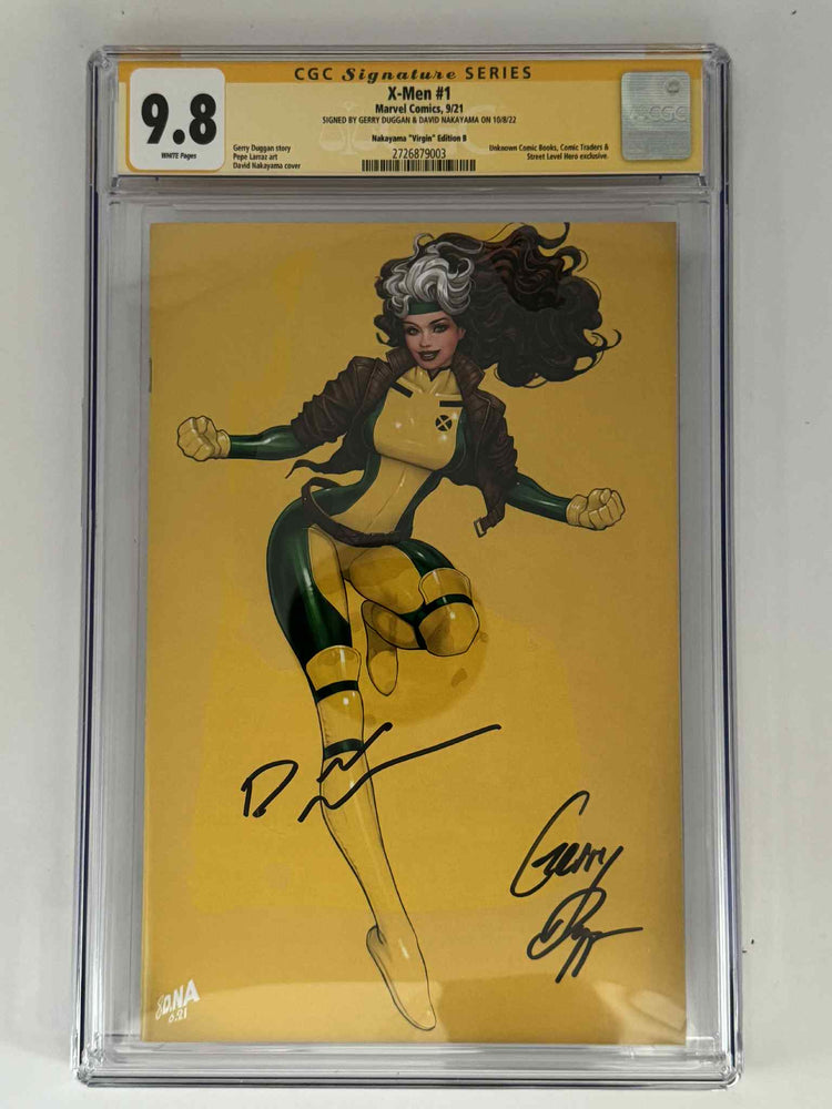 [Double Signed by David Nakayama | Gerry Duggan] X-Men #1 CGC 9.8 Yellow Label Exclusive Yellow Virgin Color Bleed Var (ONLINE ORDER ONLY)