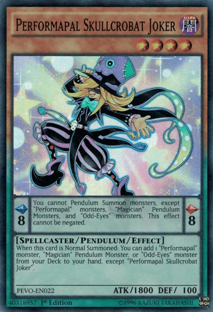 Performapal Skullcrobat Joker [PEVO-EN022] Super Rare (ONLINE ORDER ONLY)
