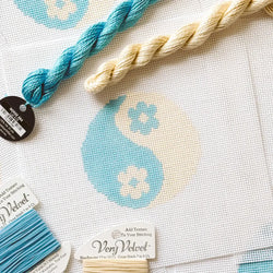 Cotswold Co Designs - Yin Yang Flower Needlepoint Ornament Canvas, Needlepoint (ONLINE ORDER ONLY)