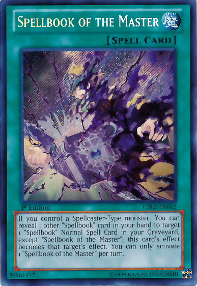 Spellbook of the Master [CBLZ-EN062] Secret Rare (ONLINE ORDER ONLY)