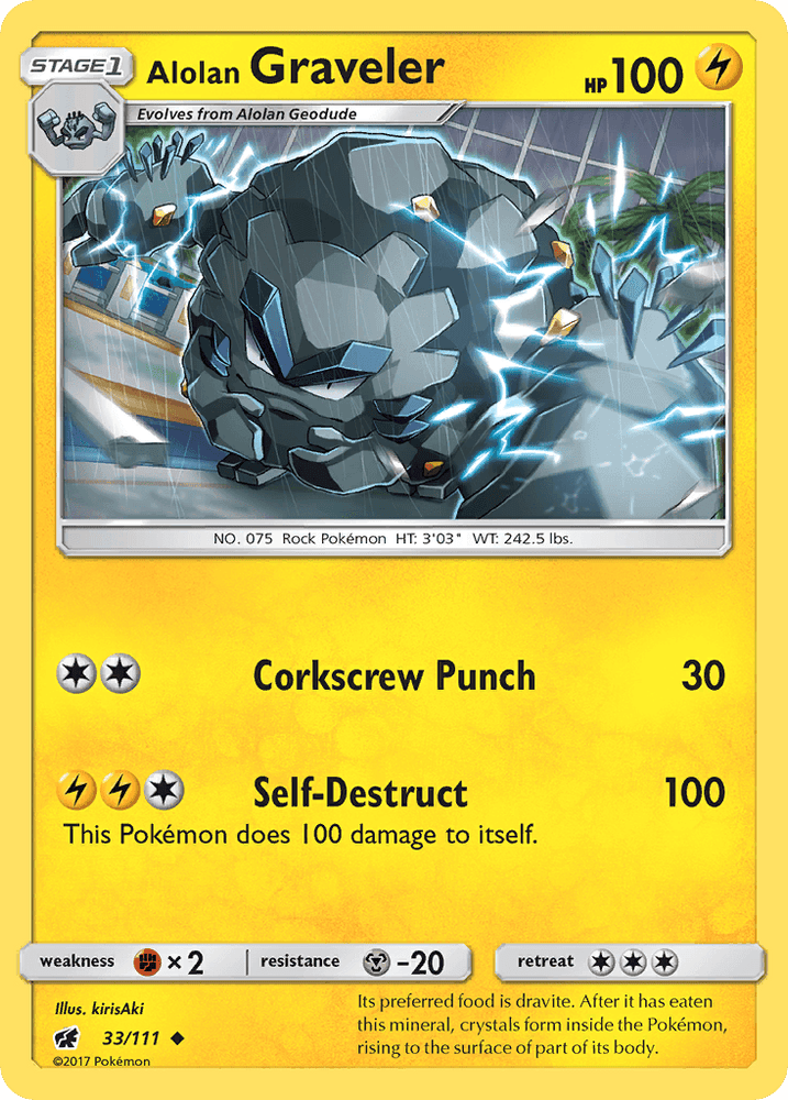 Alolan Graveler (33/111) [Sun & Moon: Crimson Invasion] (Online Only)