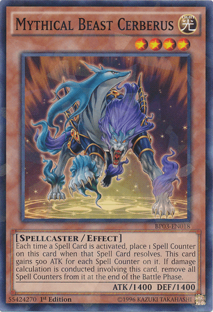 Mythical Beast Cerberus [BP03-EN018] Shatterfoil Rare (ONLINE ORDER ONLY)