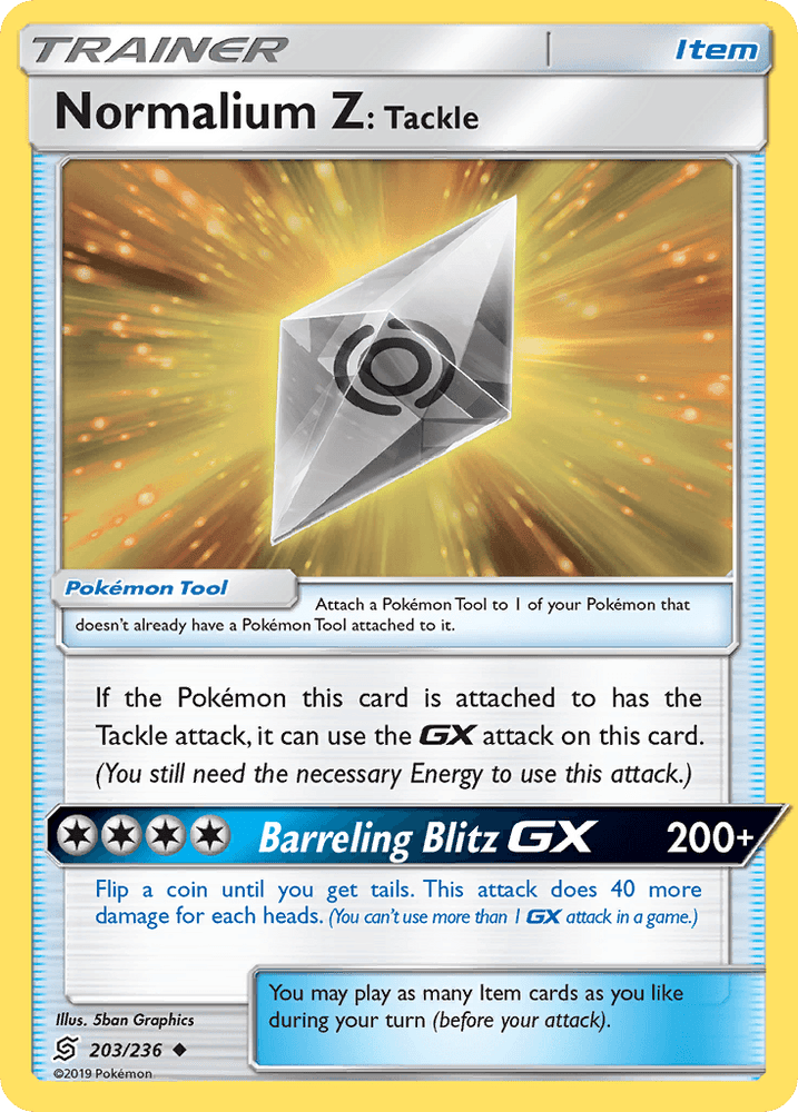 Normalium Z: Tackle (203/236) [Sun & Moon: Unified Minds] (Online Only)