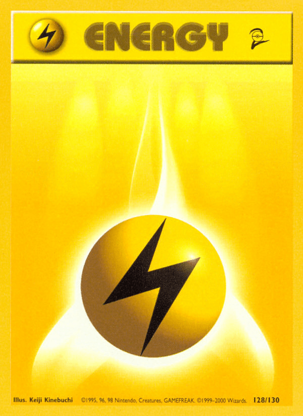 Lightning Energy (128/130) [Base Set 2] (Online Only)