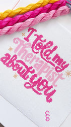 Cotswold Co Designs - Mental Health Needlepoint Canvas, Modern Cheeky Needlepoint Pillow Canvas, 13 Mesh, 9”x6” design, Snarky Needlepoint Canvas (ONLINE ORDER ONLY)