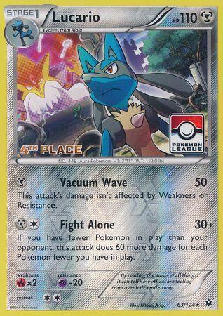 Lucario (63/124) (League Promo 4th Place) [XY: Fates Collide] (Online Only)
