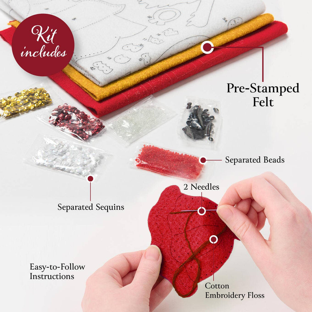Plaid Crafts - Bucilla Silent Night Felt Ornament Kit Set of 4 (ONLINE ORDER ONLY)