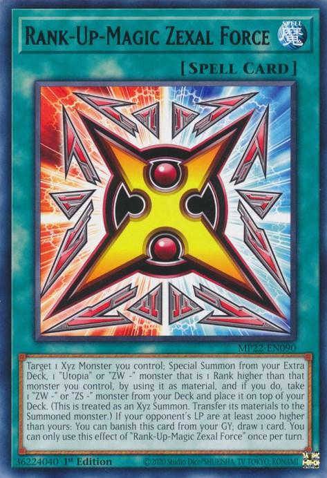 Rank-Up-Magic Zexal Force [MP22-EN090] Rare (ONLINE ORDER ONLY)
