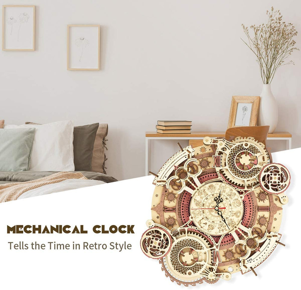 3D Wooden Art Zodiac Wall Clock Puzzle. (ONLINE ORDER ONLY)