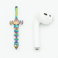 Dice Sword Rainbow 46mm x 9mm Trinket Novelty (Online Only)