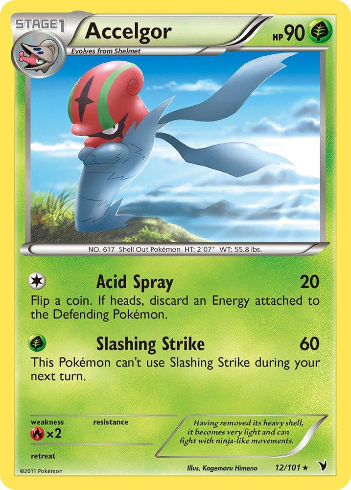 Accelgor (12/101) (Cracked Ice Holo) (Theme Deck Exclusive) [Black & White: Noble Victories] (Online Only)