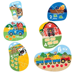 Baby Einstein - Farm Explorers Mini Shaped Puzzles 6-Pack