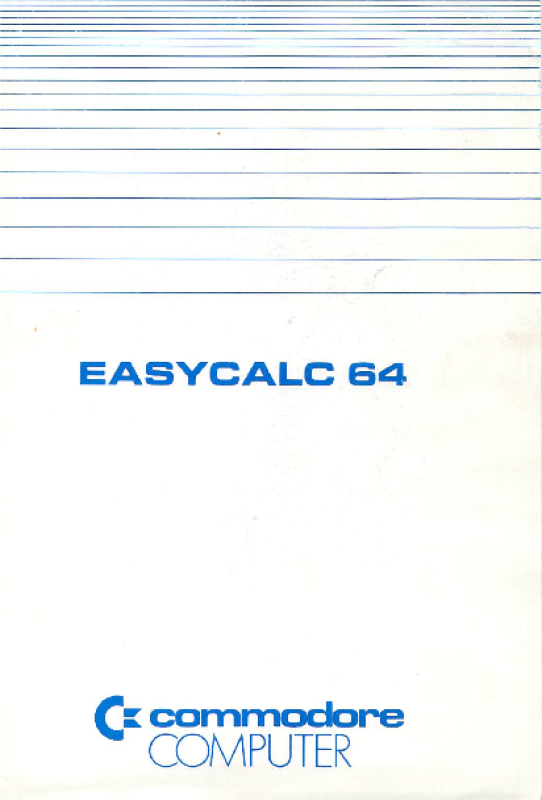 Easycalc (Commodore 64) (ONLINE ORDER ONLY)