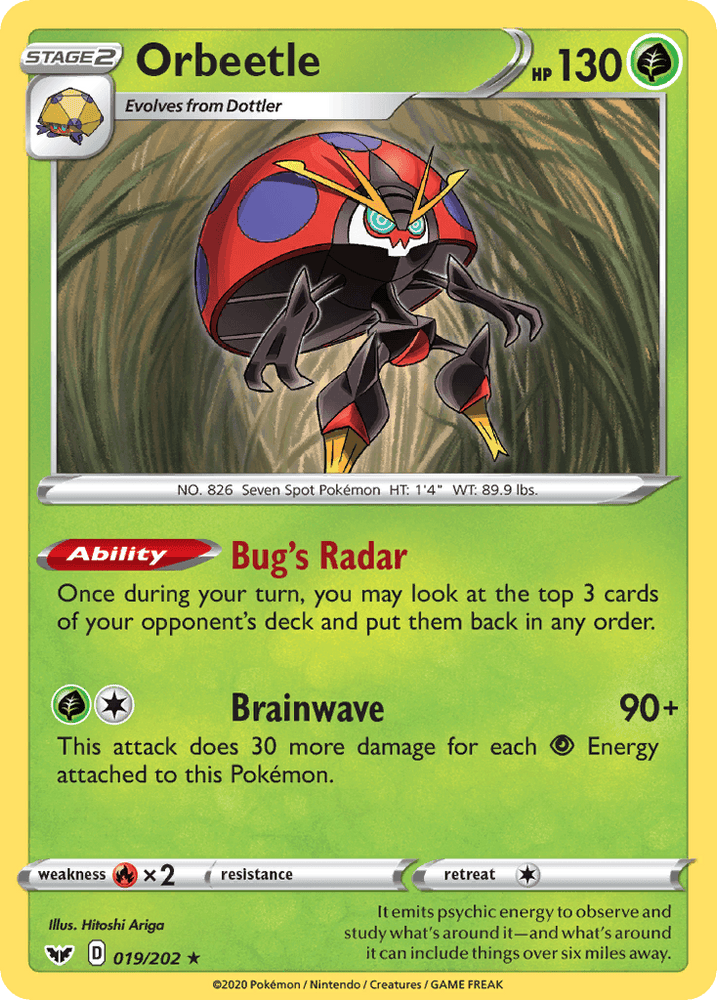 Orbeetle (019/202) [Sword & Shield: Base Set] (Online Only)