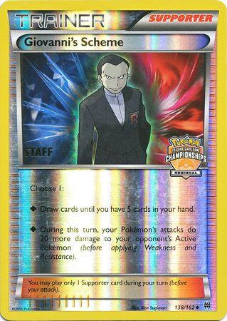 Giovanni's Scheme (138/162) (Championship Promo Staff) [XY: BREAKthrough] (Online Only)
