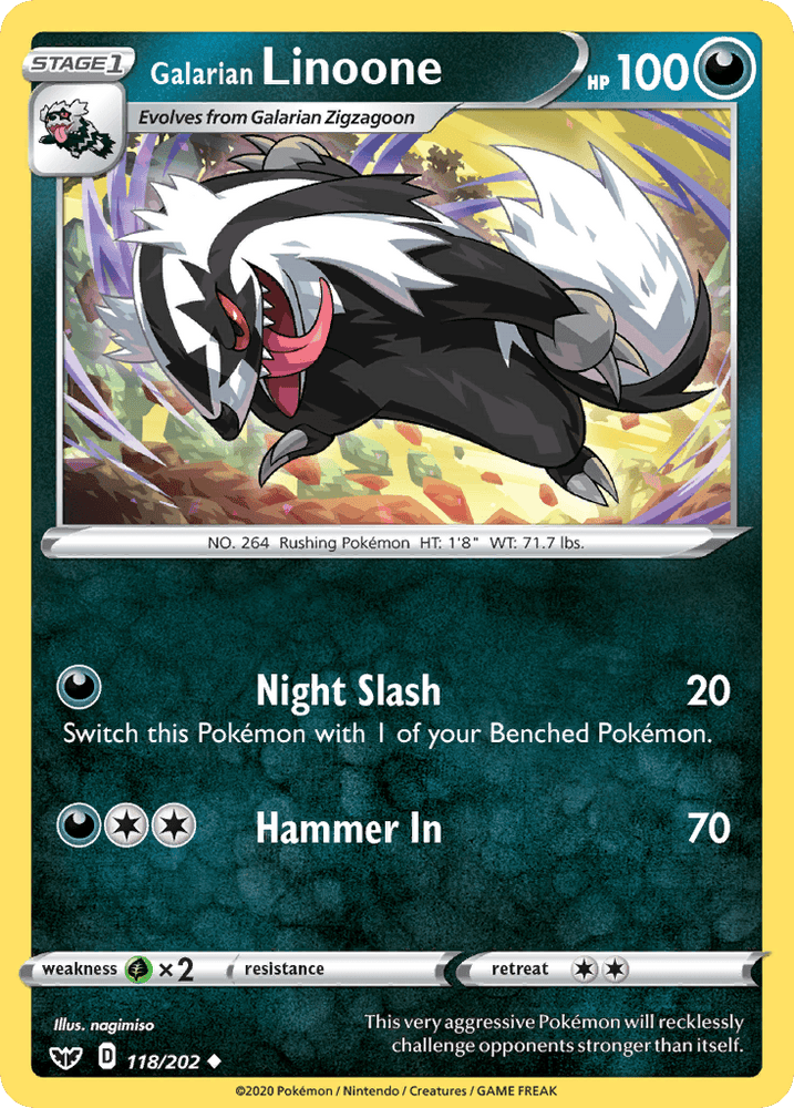 Galarian Linoone (118/202) [Sword & Shield: Base Set] (Online Only)