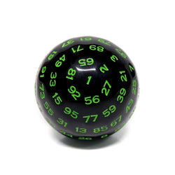 D100-Black Opaque w/Green Numbers (Online Only)