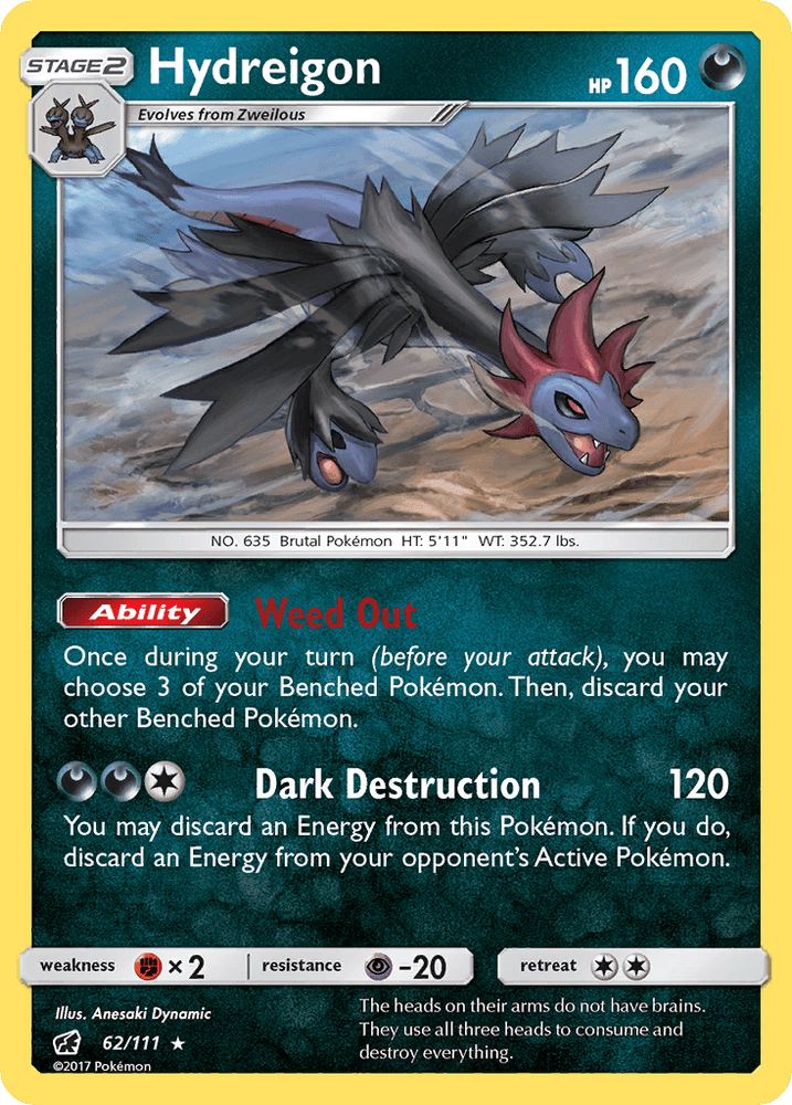 Hydreigon (62/111) [Sun & Moon: Crimson Invasion] (Online Only)