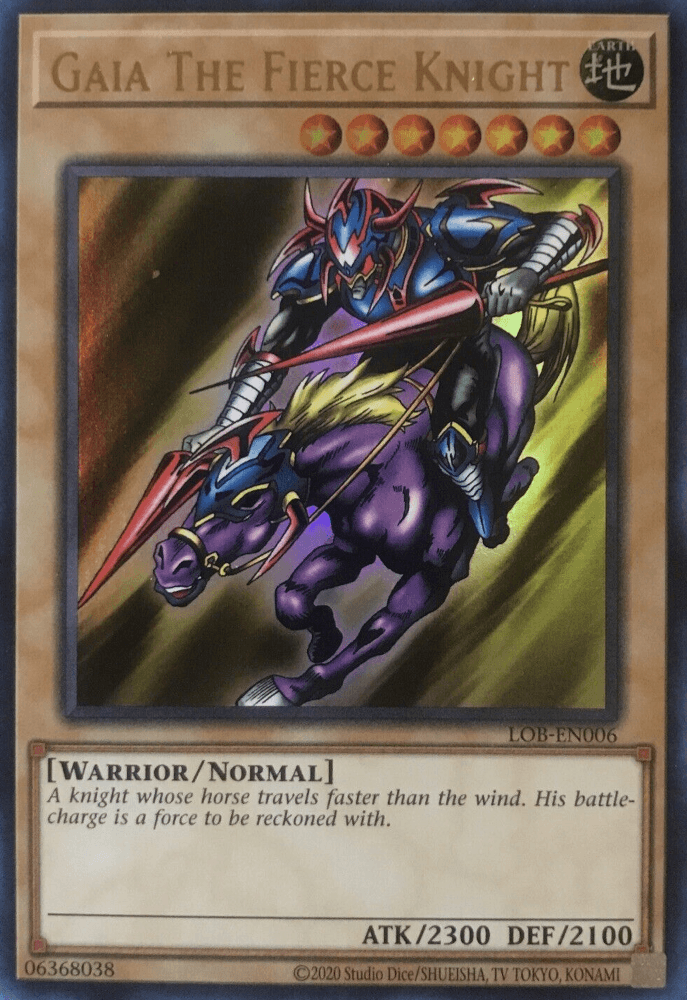 Gaia The Fierce Knight (25th Anniversary) [LOB-EN006] Ultra Rare (ONLINE ORDER ONLY)