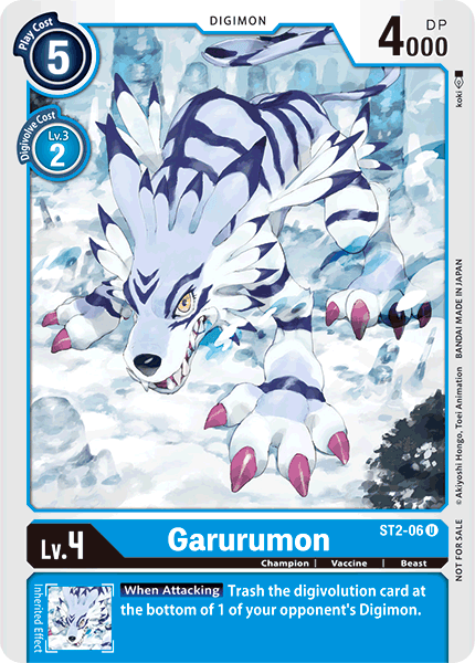 Garurumon [ST2-06] (Alternate Art) [Starter Deck: Cocytus Blue] (ONLINE ORDER ONLY)
