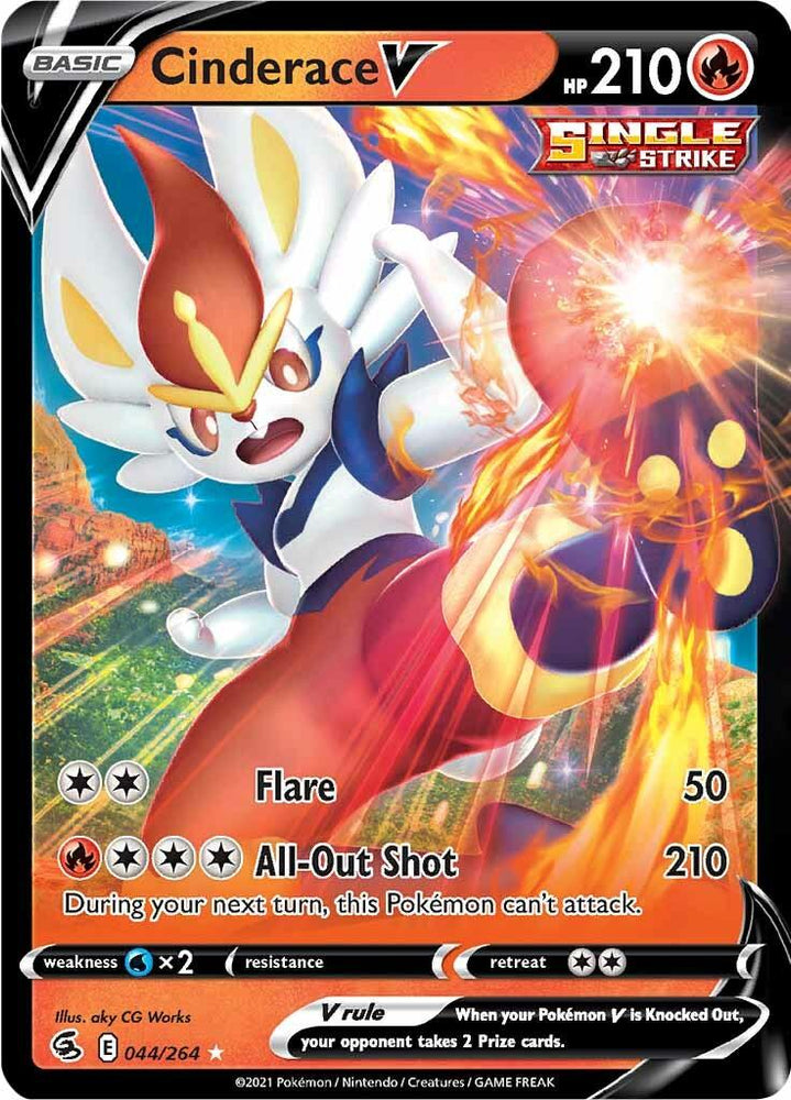 Cinderace V (044/264) [Sword & Shield: Fusion Strike] (Online Only)