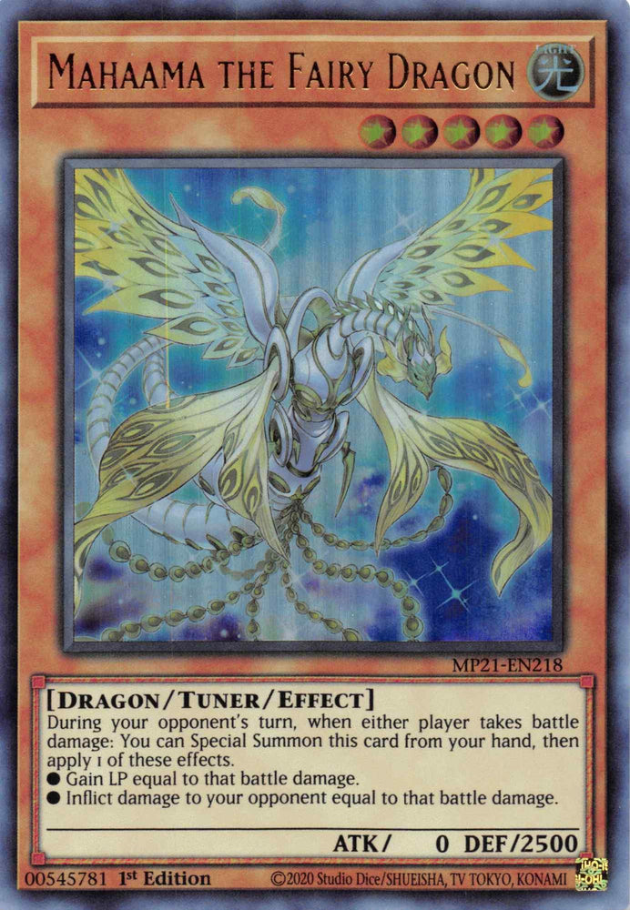 Mahaama the Fairy Dragon [MP21-EN218] Ultra Rare (ONLINE ORDER ONLY)
