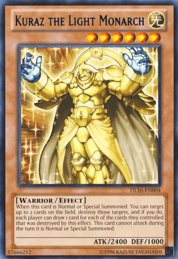 Kuraz the Light Monarch (Blue) [DL16-EN004] Rare (ONLINE ORDER ONLY)