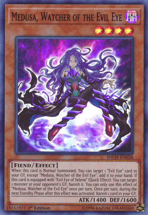 Medusa, Watcher of the Evil Eye [INCH-EN028] Super Rare (ONLINE ORDER ONLY)