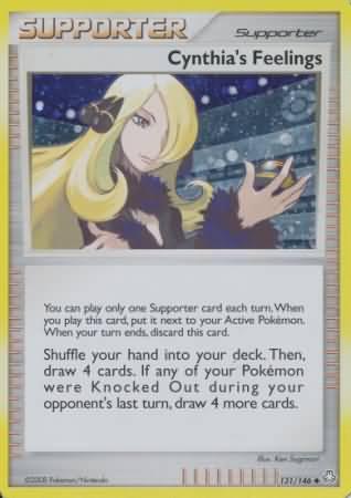 Cynthia's Feelings (131/146) (Cosmos Holofoil) [Diamond & Pearl: Legends Awakened] (Online Only)
