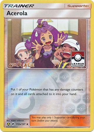 Acerola (112a/147) (League Promo 4th Place) [Sun & Moon: Burning Shadows] (Online Only)