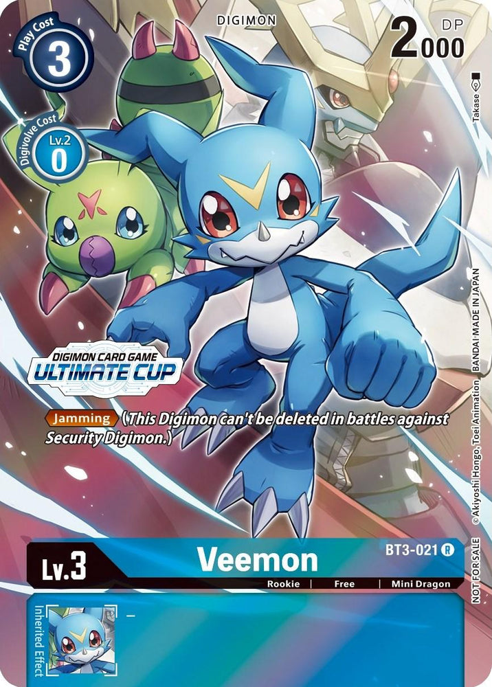 Veemon [BT3-021] (April Ultimate Cup 2022) [Release Special Booster Promos] (ONLINE ORDER ONLY)