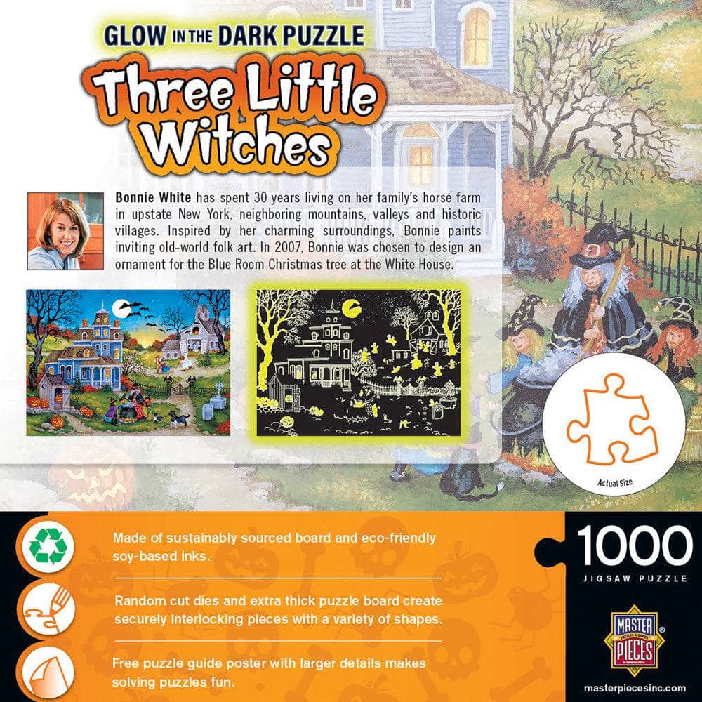 Glow in the Dark - Three Little Witches 1000 Piece Jigsaw Puzzle