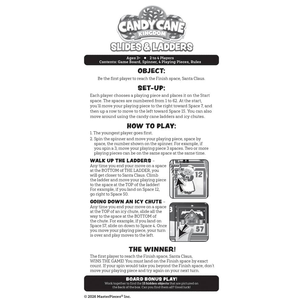 Candy Cane Kingdom - Slides & Ladders Board Game