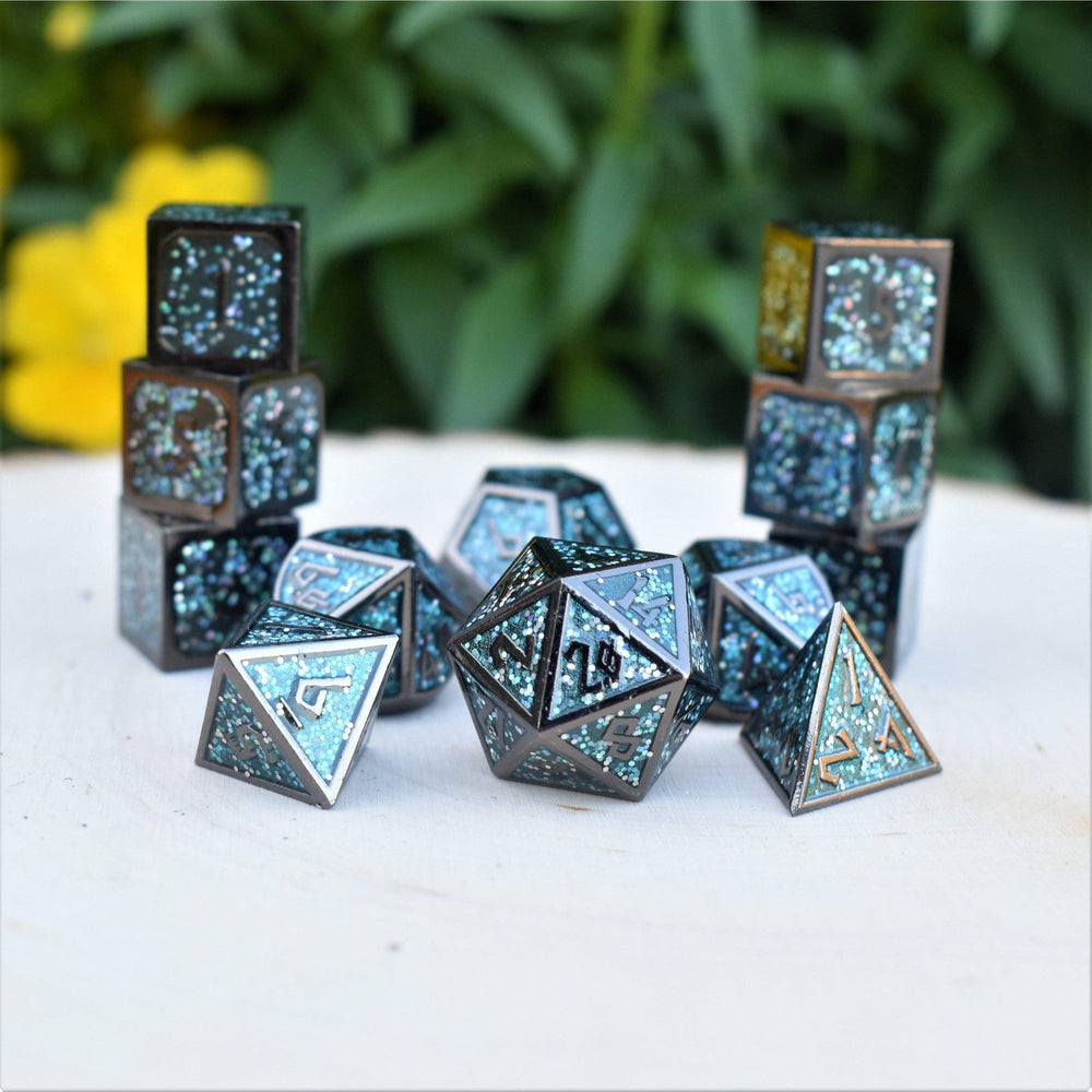 Elder Runes Midnight Dance Metal Dice Set (ONLINE ORDER ONLY)