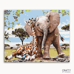 Elephant and Giraffe Safari