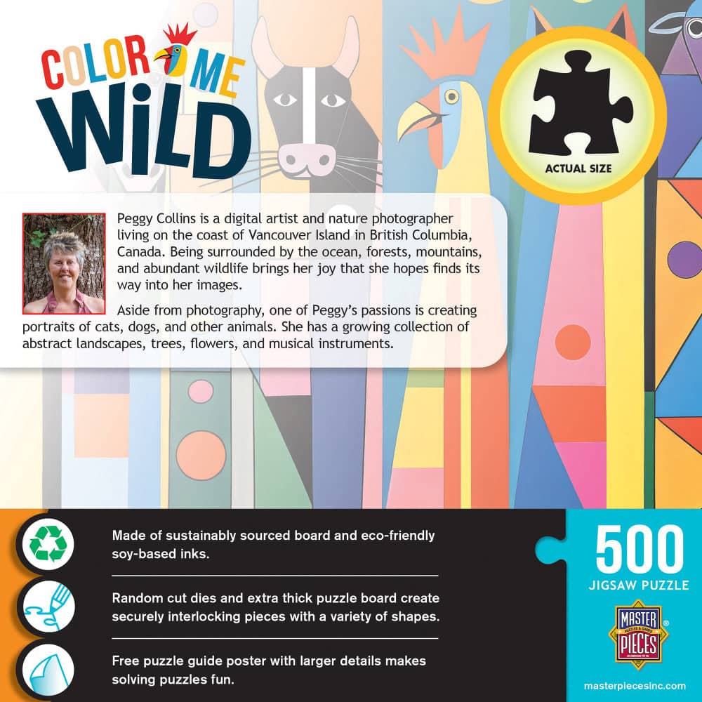 Color Me Wild - Fields of Color, Eyes of Wonder 500 Piece Jigsaw Puzzle