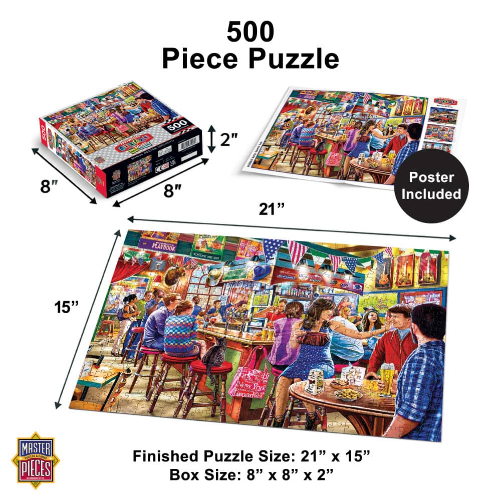 Drive-Ins, Diners & Dives - Duffy's Sports & Suds 500 Piece Jigsaw Puzzle