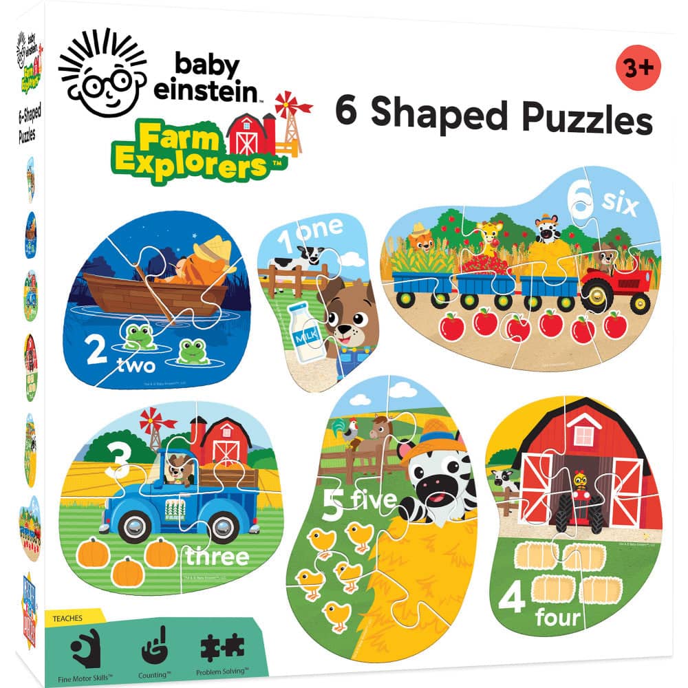 Baby Einstein - Farm Explorers Mini Shaped Puzzles 6-Pack