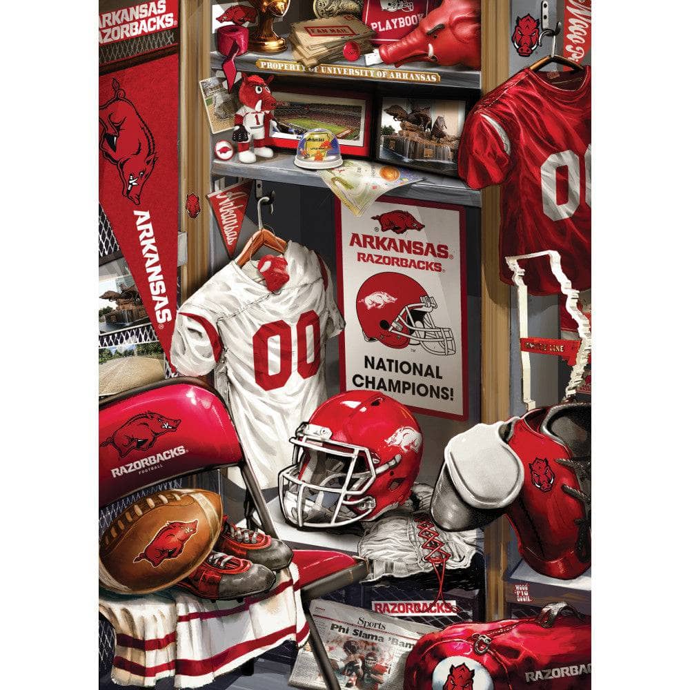 Arkansas Razorbacks - Locker Room 500 Piece Jigsaw Puzzle (ONLINE ORDER ONLY)