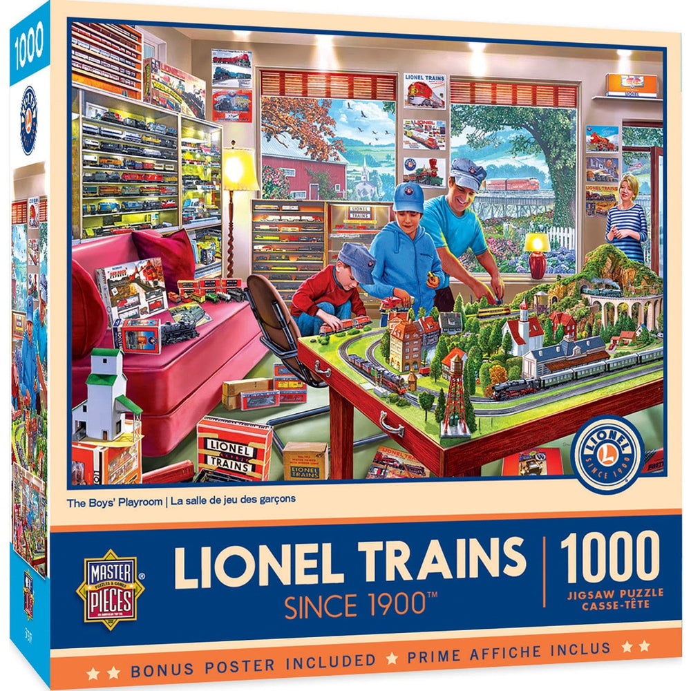 Lionel Trains - The Boy's Playroom 1000 Piece Jigsaw Puzzle (ONLINE ORDER ONLY)