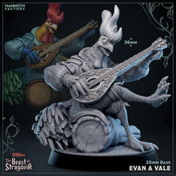 Evan A Vale (Male Aarakocra Rooster Bard) (Online Order Only)