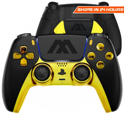 MODDEDZONE BLACK GOLD EXTREME PS5 SMART PRO CUSTOM MODDED CONTROLLER