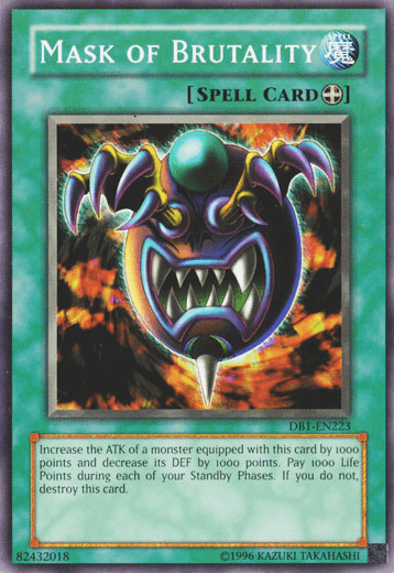 Mask of Brutality [DB1-EN223] Common (ONLINE ORDER ONLY)