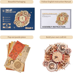 3D Wooden Art Zodiac Wall Clock Puzzle. (ONLINE ORDER ONLY)
