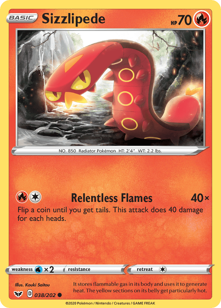 Sizzlipede (038/202) [Sword & Shield: Base Set] (Online Only)