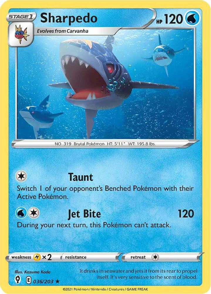 Sharpedo (036/203) [Sword & Shield: Evolving Skies] (Online Only)