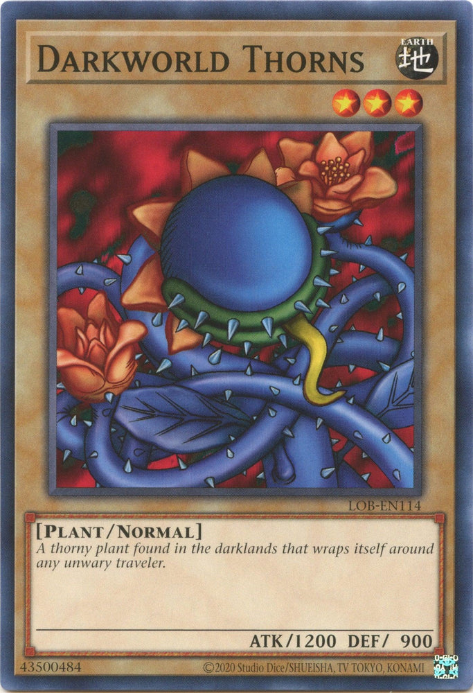Darkworld Thorns (25th Anniversary) [LOB-EN114] Common (ONLINE ORDER ONLY)