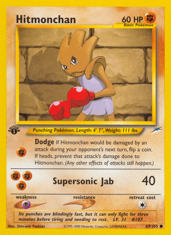 Hitmonchan (69/105) [Neo Destiny 1st Edition] (Online Only)