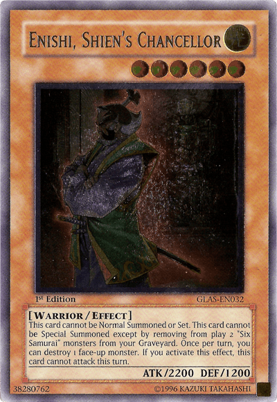 Enishi, Shien's Chancellor [GLAS-EN032] Ultimate Rare (ONLINE ORDER ONLY)