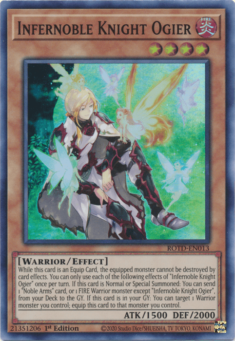 Infernoble Knight Ogier [ROTD-EN013] Super Rare (ONLINE ORDER ONLY)